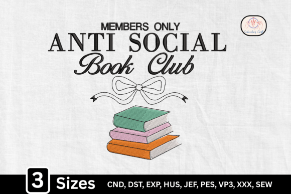 Anti Social Book Club: A Charming Embroidery Design