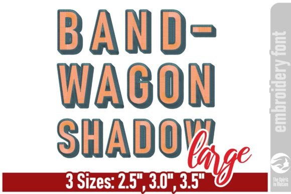 Bandwagon Shadow Embroidery Font - L Review