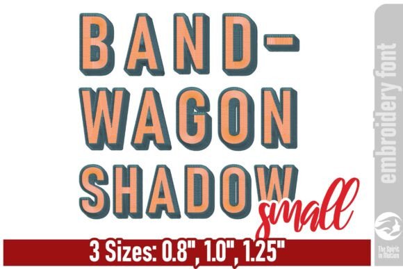 Bandwagon Shadow Embroidery Font - S Review