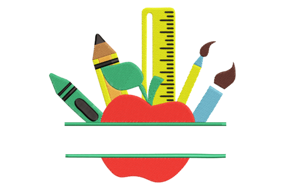 Captivating School Supplies Split Monogram