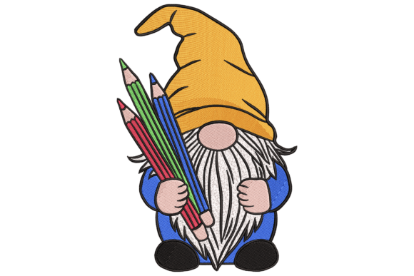 Charming Gnome with Colored Pencils