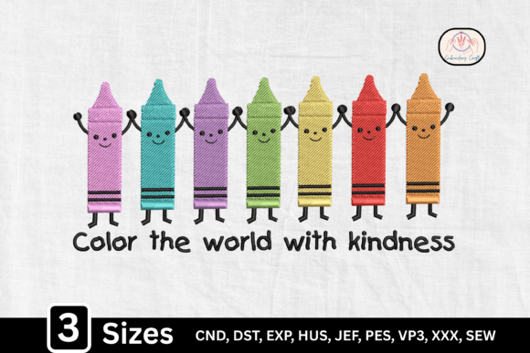 Color the World With Kindness Embroidery