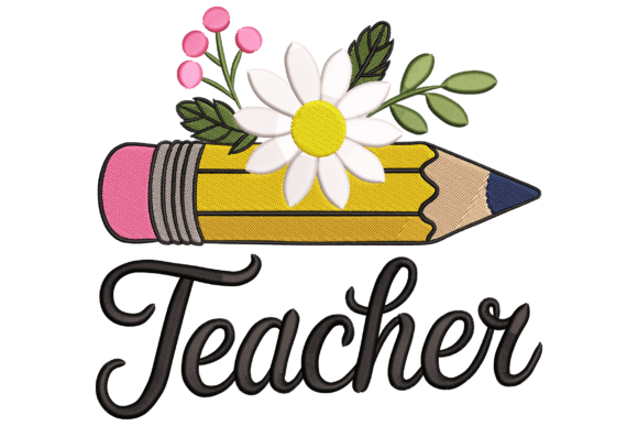 Floral Teacher Pencil: A Charming Addition to Your Collection