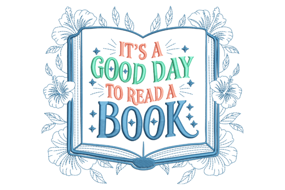 Read a Book: A Whimsical Embroidery Design