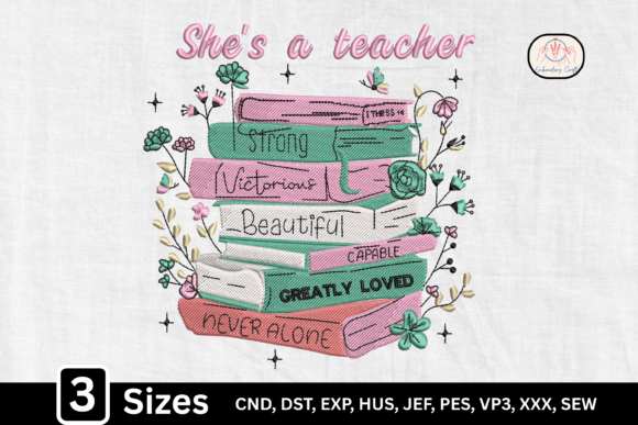 She’s a Teacher Floral Book Stack Review