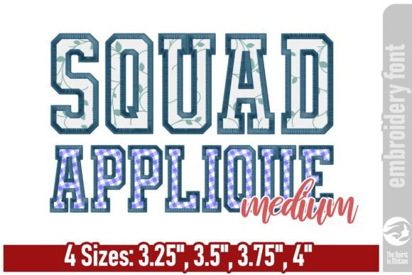 Squad Varsity Applique Font Review