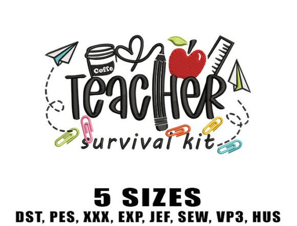 Teacher Survival Kit: An Embroidery Design Review